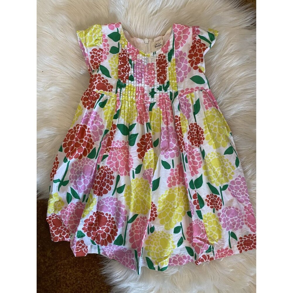Mini Boden Floral Cotton Dress